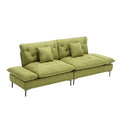 United Linen Sofaaccent Sofa Seat Sofa With Metal Feet Olive Linen 3 Seat