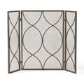 Fire Screen Black Gold Iron