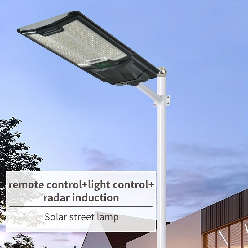 Solar Street Lights Outdoor, Parking Lot Lights With 109Pcs Led Beadsip65 Waterproof Solar Flood Lights, Dusk To Dawn Solar Lights For Garden, Street Side Road,Courtyard Villa,City Square Black White Modern,Sporty,Vintage Metal