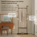 Coat Racks Solid Wood Hanger 23.6* 11*64.1In Solid Environmental Protection Easy To Assemble Beautiful Can Be Placed In The Bedroom Entrance Living Room Walnut Walnut Brown American Design,Art