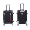 Softside Upright Luggage Set Expandable, Lightweight,4 Piece 20 24 28 32 Black Fabric