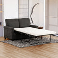 Convertible Twin Sleeper Sofa With Usb Ports, Modern Upholstered Sofa Bed, Living Room 2 Seater Sofa Loveseat, Dark Gray Dark Gray Polyester Wood Primary Living Space Medium Firm Cushion Back Heavy Duty Modern Rolled Arms Plywood Metal 2 Seat
