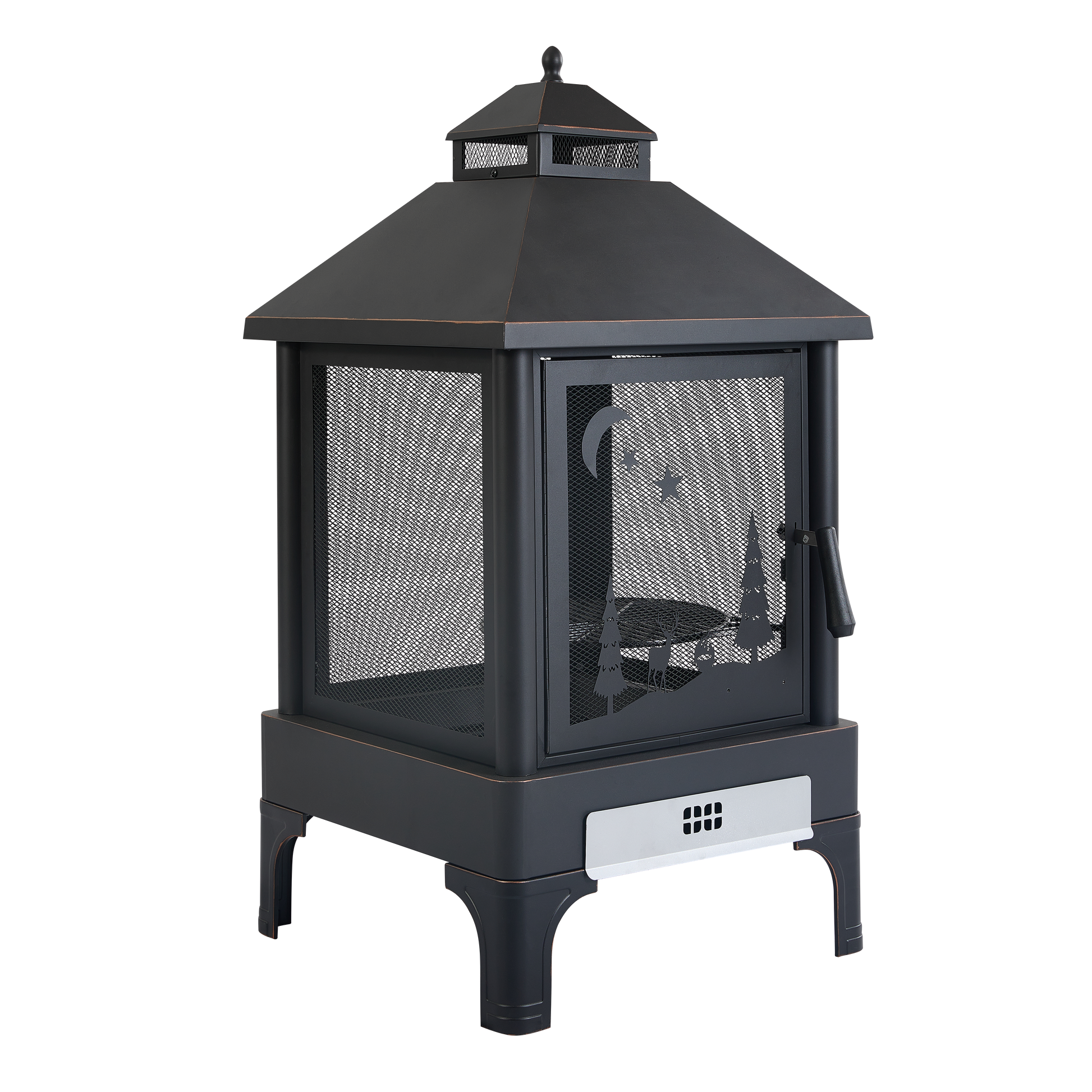 Xot036 Garden Metal Outdoor Heating Furnace For Backyard Fir Pit Black Garden & Outdoor Metal