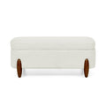 Ottoman Bench With Storage And Seat Cushion, Made Of Looped Gauze Material, Suitable For Bedrooms, Living Rooms, And Entrance Passages Beige 42.5