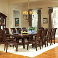 Antoinette 11 Piece Dining Set Dark Brown Dark Brown Wood