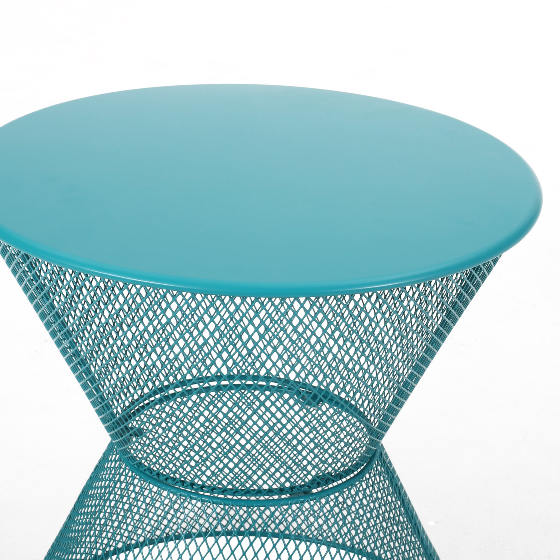 Nevada Side Table Teal Iron