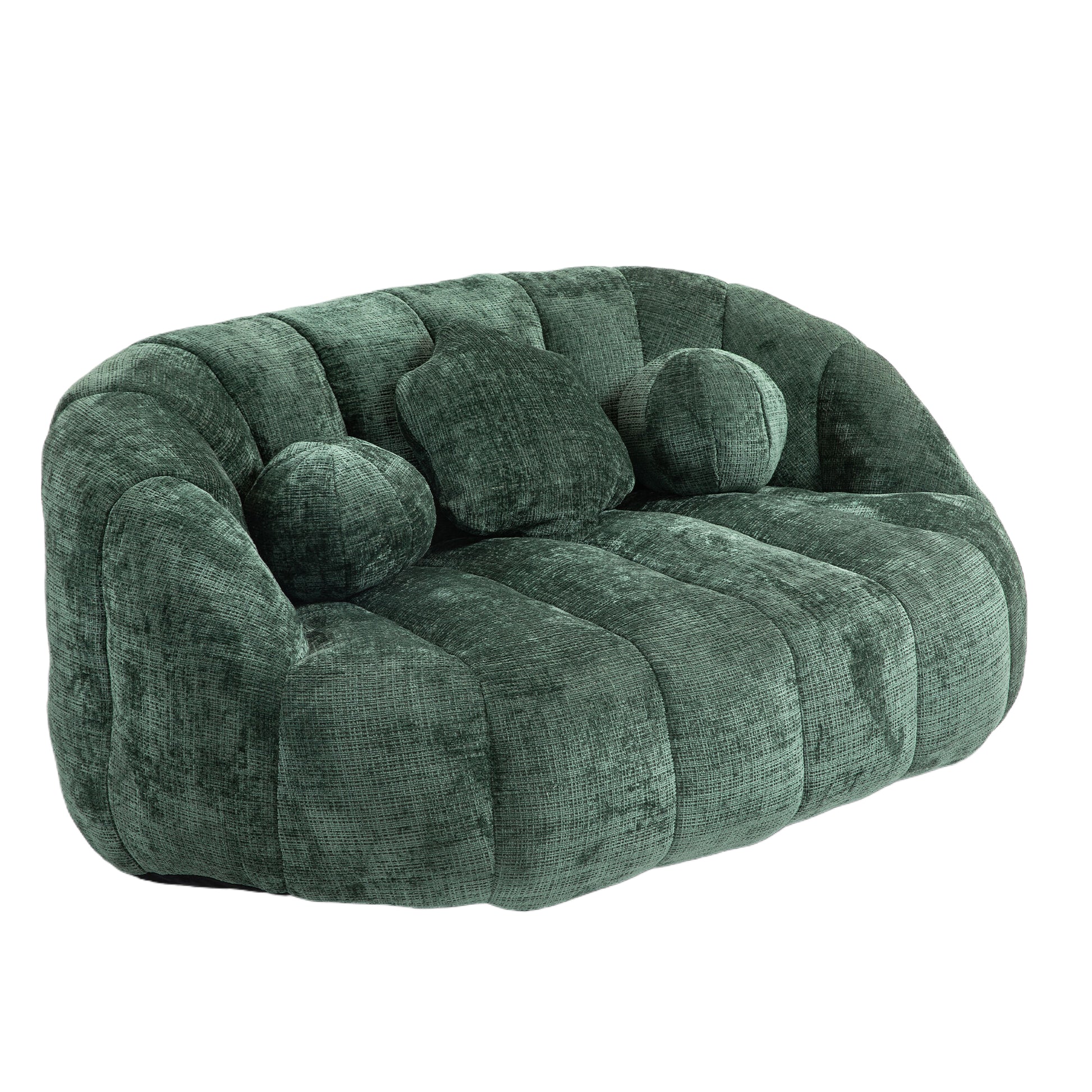 Coolmore Bean Bag Sofa Lazy Sofa Durable Comfort Lounger High Back Bean Bag Chair Couch For Adults And Kids, Indoor & Outdoor, Accent Floor Soft Lounge Chair Emerald Chenille Emerald Primary Living