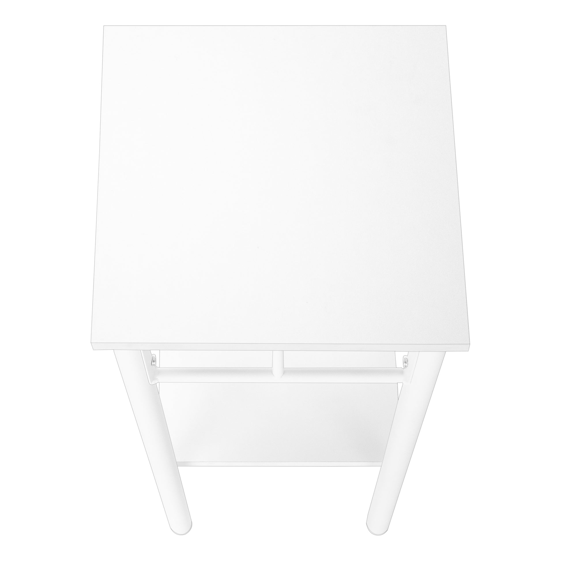 Accent Table, Side, End, Plant Stand, Square, Living Room, Bedroom, White Laminate, White, Contemporary, Modern White Mdf