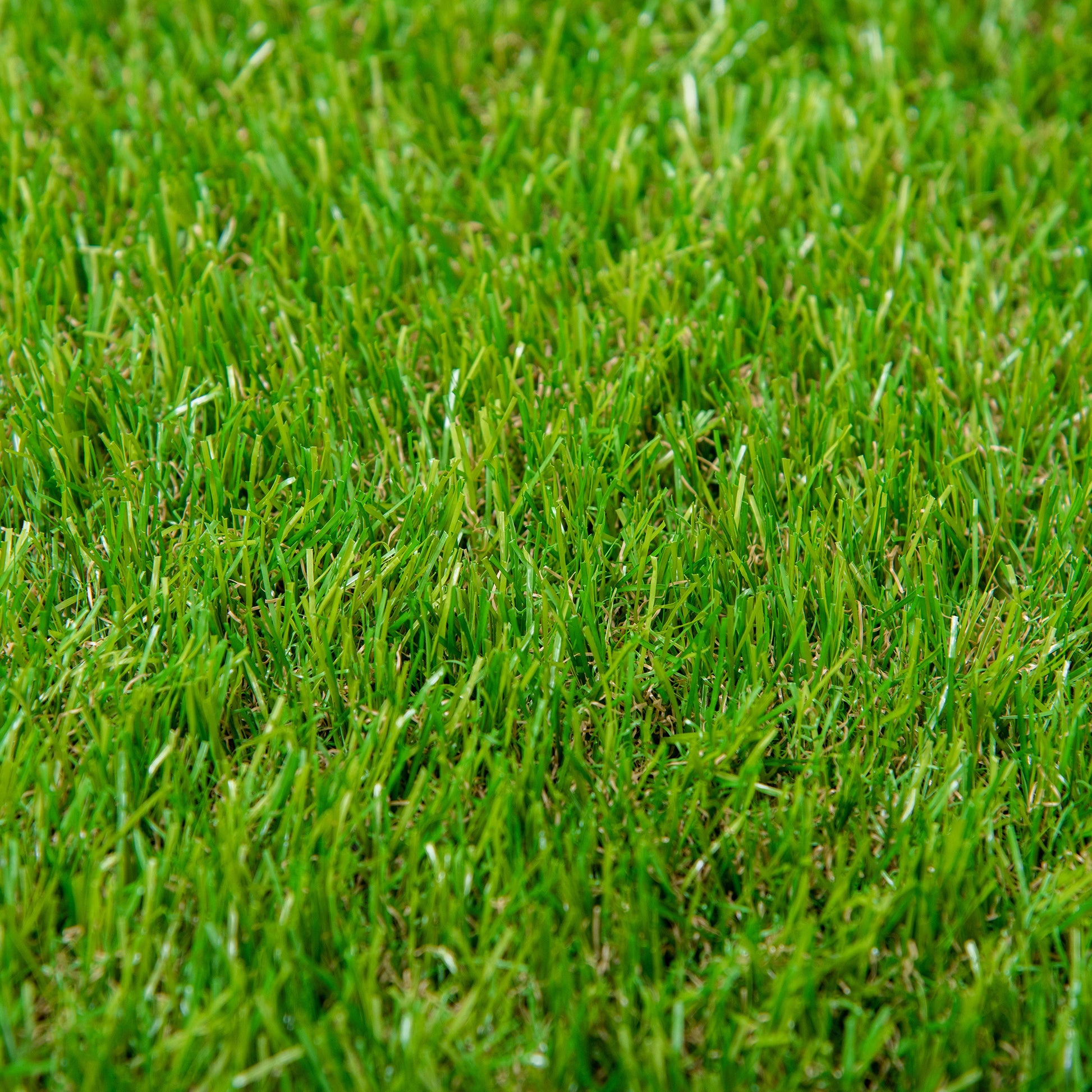 Outsunny 10' X 3' Artificial Turf Grass With Simulated Look & Feel Uv Protection, & Drain Holes For Rain, 1.25" Height Green Plastic