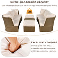 Customizable Outdoor Patio Furniture Set, Wicker Furniture Sofa Set With Thick Cushions, Suitable For Backyard, Porch. Yes Beige Garden & Outdoor Complete Patio Sets Hdpe