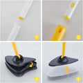 Tub Tile Scrubber Brush 2 In 1 Cleaning Brush Pole Stiff Bristles Scouring Pads For Cleaning Bathroom Kitchen Toilet Wall Tub Tile Sink Non Scratch Black Iron