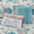 7 Piece Cotton Sateen Comforter Set Aqua Cal King California King Aqua Cotton