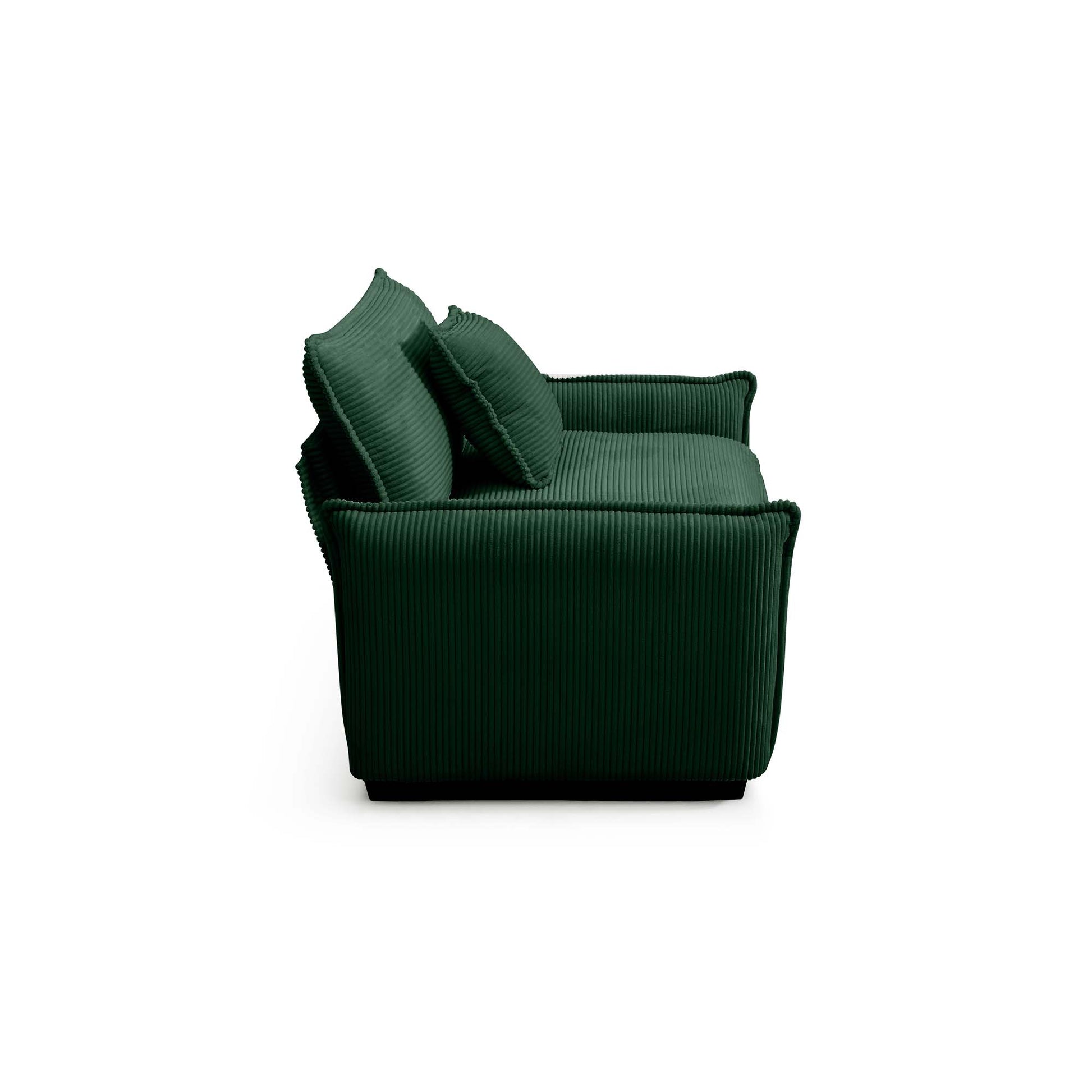 Mid Century Modern Sofa Set Of Two, One 3 Seater Sofa And One Single Seat Sofa With 2 Arm Pillows And 4 Throw Pillows,2 Pieces Sofa Set For Living Room,Green Corduroy Fabric Green Corduroy 4 Seat