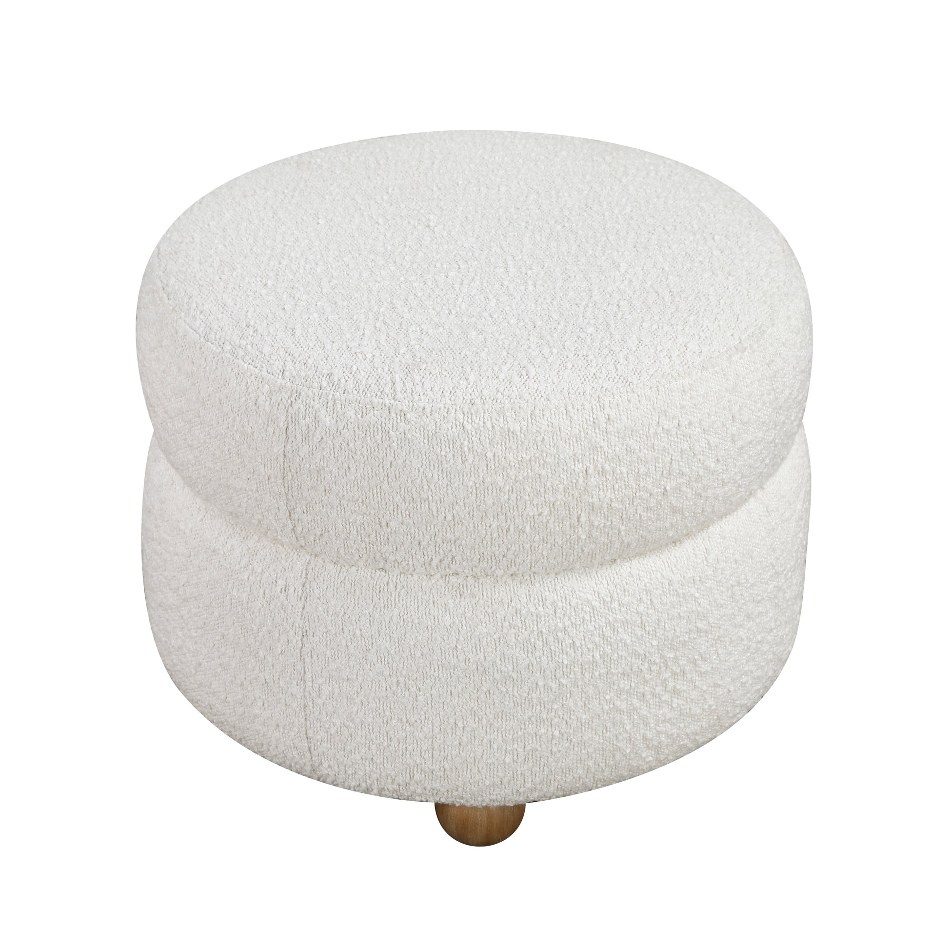 Modern Contemporary Swivel Chair With Ottoman White Boucle Fabric Upholstery Solid Wood Living Room Furniture White Primary Living Space Contemporary,Modern Plywood,Solid Wood