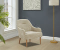 Chenille Armchair, Modern Style Accent Chair With Wood Legs, Comfy Design For Living Room, Bedroom, Office, Light Grey Gray Foam Wood Fabric