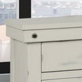 3 Drawer Nightstand White Solid Wood Mdf