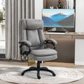 Homcom 6 Point Vibration Massage Office Chair With Heat, Gray Gray Polyester