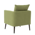 Barrel Chair, Modern Accent Chair, Fabric Armchair Club Chair,Upholstered Arm Chair With Solid Wood Legs,Waist Pillow,Padded Single Chair For Living Room Bedroom Study Waiting Room,Olive Green Olive Green Light Brown Primary Living Space Modern
