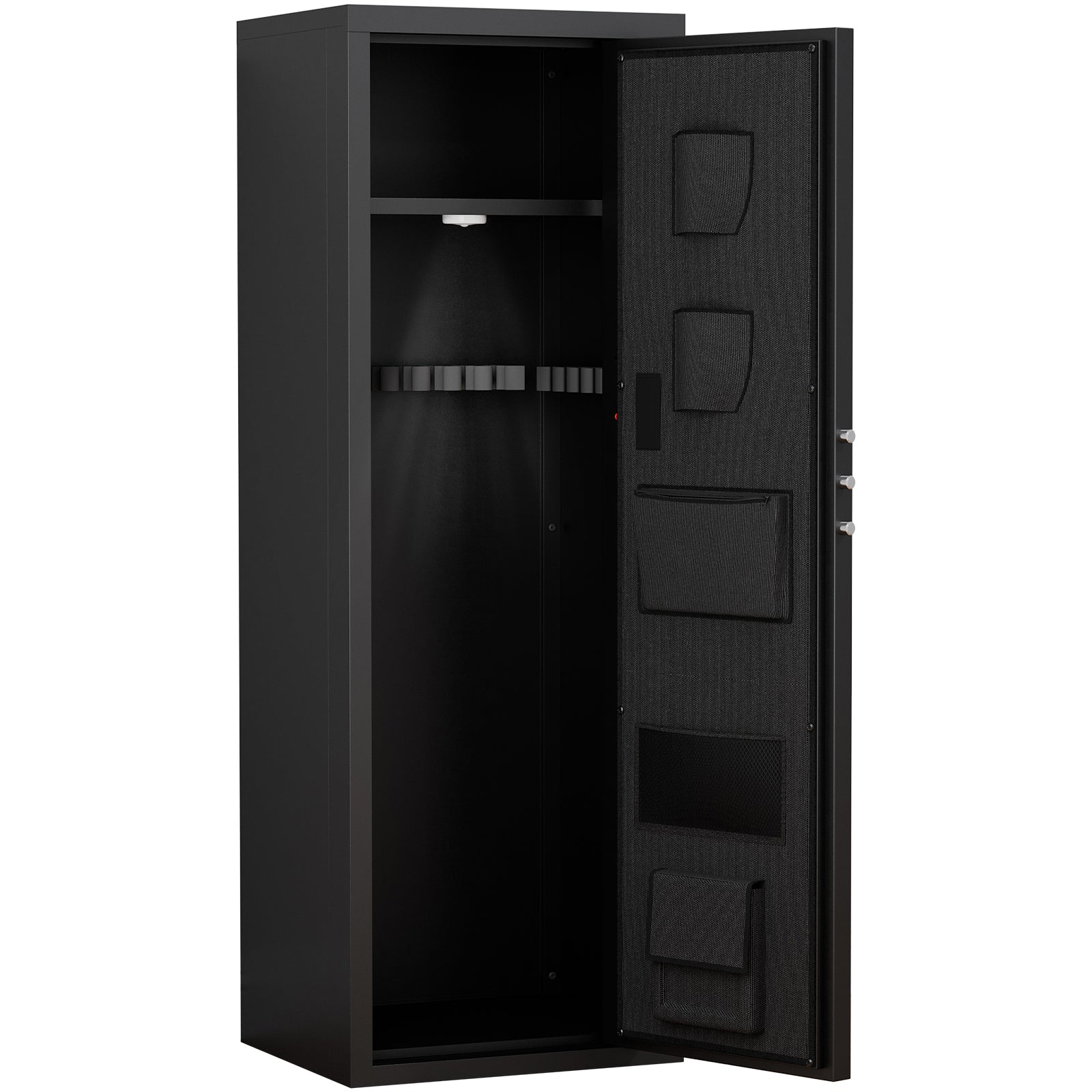 Heavey Duty,Large Size 5 8 Gun,Black Cabinet With Electronic Password Keypad Lock,Unassembled Metal Rifle Security Cabinet Safe Locker Black Steel