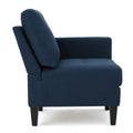 Arm Sofa Navy Blue Fabric 1 Seat