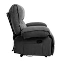 Oversized Manual Recliner Chair Sofa For Living Room Grey Velvet Manual Handle Metal Primary Living Space Soft Cushion Back Heavy Duty American Design,American Traditional,Classic Pillow Top Arms Foam Velvet