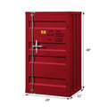 Red 1 Door Chest With Container Lock Red Bedroom Metal