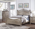 Formal Traditional Antique Silver 1Pc California King Size Bed Unique Design Headboard Footboard Bedframe Box Spring Required California King Antique Silver Wood Bedroom American Traditional,Classic,Contemporary,Luxury,Traditional Pine Bed Frame Plywood