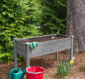48X24X30 Inch Raised Garden Bed With Legs, Elevated Wooden Planter Box For Outdoor Plants Flowers Fruits Vegetable Herb Growing Grey Solid Wood