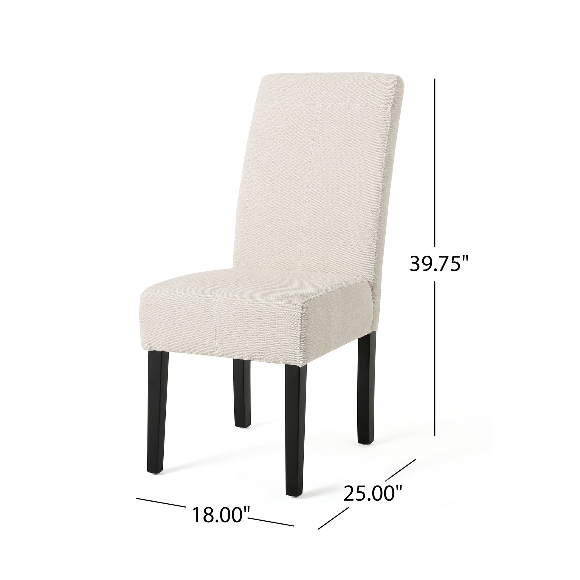 Pertica Kd Dining Chair Set Of 2 Beige Fabric