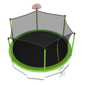 15Ft For Kids Children With Safety Enclosure Net Outdoor Backyards Large Recreational Trampoline Green Metal