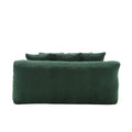Coolmore Seersucker 2 Seater Lazy Sofa With 5 Back Pillows,Comfy Sofa Deep Seat Couch For Living Room,Club Emerald Emerald Chenille 2 Seat