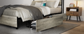 Queen Size Bed Frame With 4 Storage Drawers And 2 Usb Ports, Upholstered Platform Bed Frame With Storage Headboard Charging Station And Metal Slat Support, No Box Spring Needed, Dark Grey. Box Spring Not Required Queen Dark Grey Metal Bedroom Bed Frame