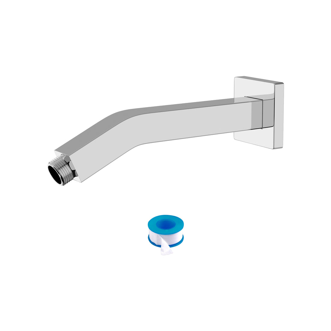 6" Shower Arm With Flange, Chrome Chrome Stainless Steel