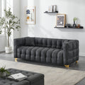 80 Inches Long, 21.7 Inches Deep, American Body Structure, Technology Fabric Sofa, 3 Seats Waterproof And Stain Proof, Black Anti Cat Paw Sofa Black Polyester Blend 3 Seat