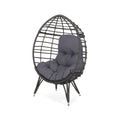 Santino Teardrop Chair Gray Pe Rattan Iron Waterproof Fabric