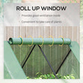 Outsunny Galvanized Raised Garden Bed With Mini Greenhouse Cover, Outdoor Metal Planter Box With 2 Roll Up Windows For Growing Flowers, Fruits, Vegetables, And Herbs, 50