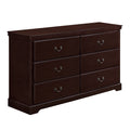 Classic Traditional 1Pc Dresser Of 6 Drawers Cherry Finish Bedroom Wooden Storage Furniture Cherry Wood