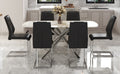 Table And Chair Set, Large Modern Minimalist Rectangular Dining Table, 0.39 