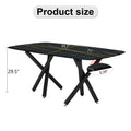 Large Modern Minimalist Rectangular Dining Table With 0.39 