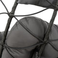 2 Persons Egg Chair With Stand Indoor Outdoor Swing Chair Patio Wicker Hanging Egg Chair Hanging Basket Chair With Stand For Bedroom Living Room Balcony Gray Steel