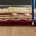 Nature'S Nest Gc Cbl3007 Multi 5 Ft. 3 In. X 7 Ft. 3 In. Lodge Area Rug Red Polypropylene