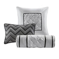 7 Piece Tufted Comforter Set Black Cal King California King Black Polyester