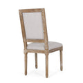 Dining Chair Light Grey Fabric