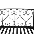 Outsunny 7' Metal Arch Garden Bridge With Safety Siderails, Decorative Arc Footbridge With Delicate Scrollwork 