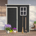 5X3Ft Resin Outdoor Storage Shed Kit Perfect To Store Patio Furniture,Black Black Polypropylene