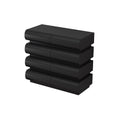 8 Drawer Dresser For Bedroom, Black Dresser No Handle, Modern 8 Chest Of Drawers With Wide Storage Black Mdf