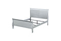 Platinum Queen Bed Box Spring Required Queen Gray Wood Casual Sleigh Wood