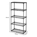 5 Shelf Wire Rack 1Pack Black Steel