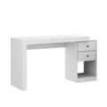 Techni Mobili Expandable Home Office Desk, White White Writting Desk Modern Rectangular Mdf