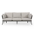 3 Seater Sofa Light Grey Fabric 3 Seat
